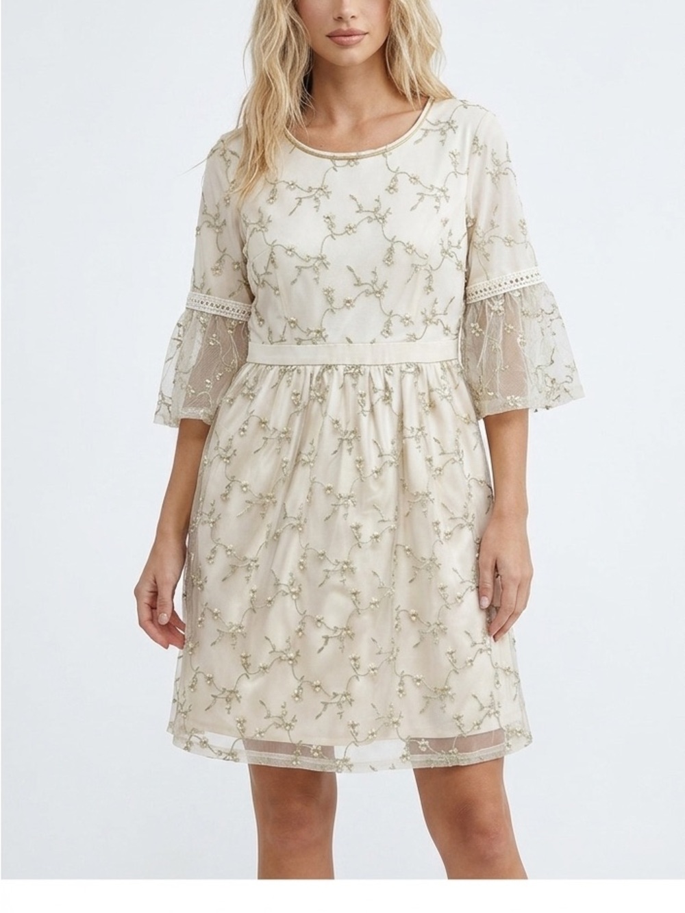 Cream Lace Dress